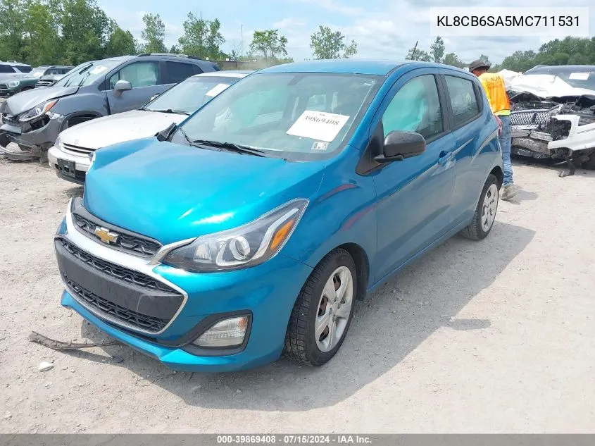 2021 Chevrolet Spark Fwd Ls Automatic VIN: KL8CB6SA5MC711531 Lot: 39869408