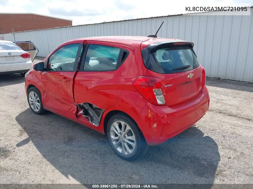 2021 Chevrolet Spark Fwd 1Lt Automatic VIN: KL8CD6SA3MC721095 Lot: 39961250