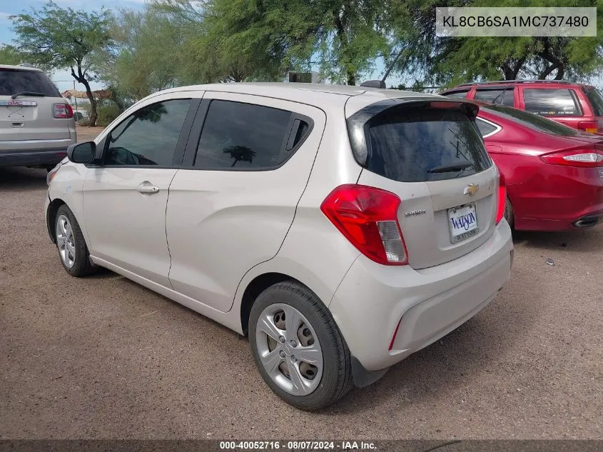 2021 Chevrolet Spark Fwd Ls Automatic VIN: KL8CB6SA1MC737480 Lot: 40052716