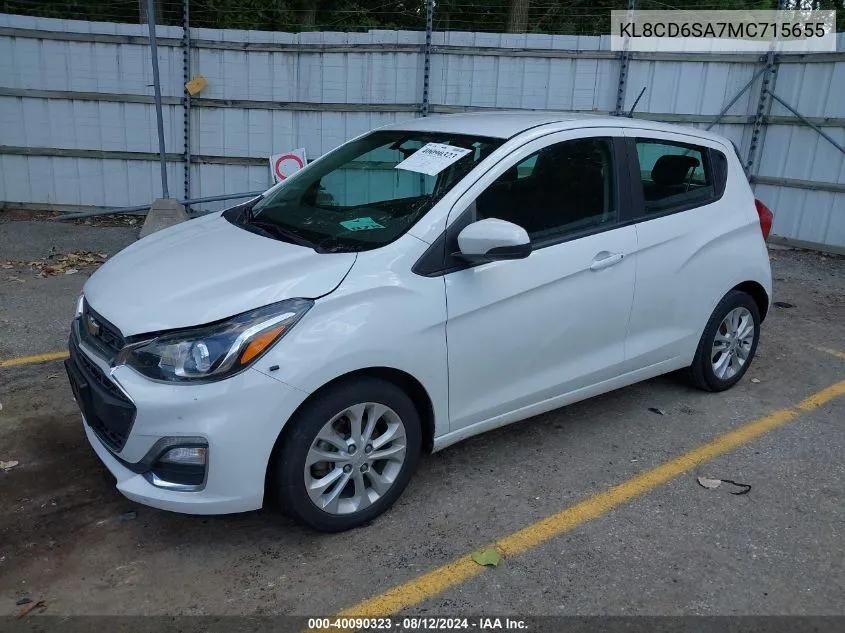 2021 Chevrolet Spark Fwd 1Lt Automatic VIN: KL8CD6SA7MC715655 Lot: 40090323