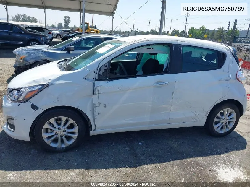 2021 Chevrolet Spark Fwd 1Lt Automatic VIN: KL8CD6SA5MC750789 Lot: 40247205