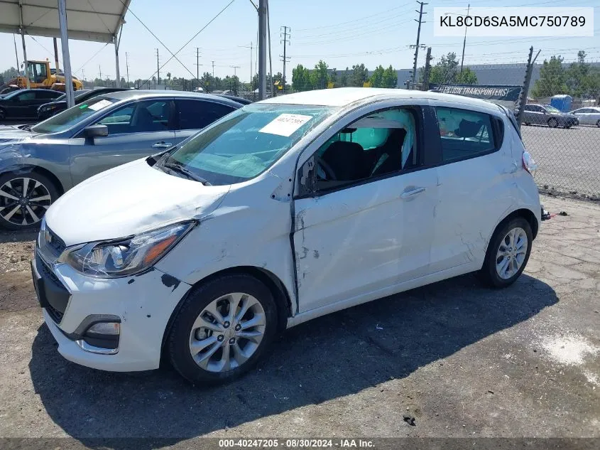 2021 Chevrolet Spark Fwd 1Lt Automatic VIN: KL8CD6SA5MC750789 Lot: 40247205