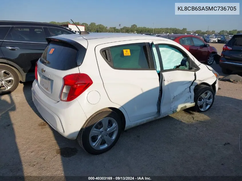 KL8CB6SA5MC736705 2021 Chevrolet Spark Fwd Ls Automatic