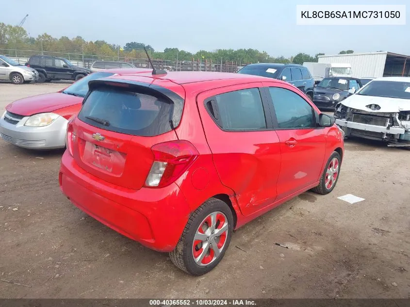 2021 Chevrolet Spark Fwd Ls Automatic VIN: KL8CB6SA1MC731050 Lot: 40365552