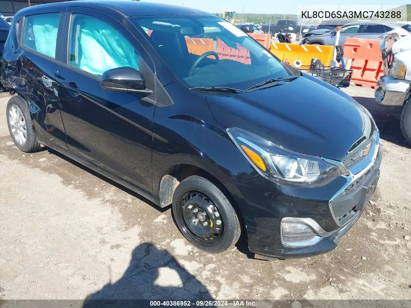 2021 Chevrolet Spark 1Lt VIN: KL8CD6SA3MC743288 Lot: 40386952