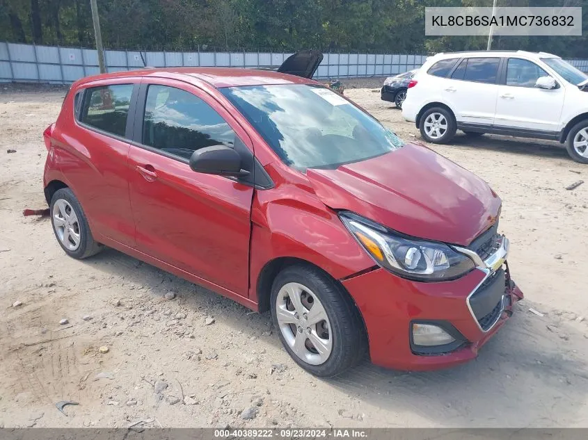 2021 Chevrolet Spark Fwd Ls Automatic VIN: KL8CB6SA1MC736832 Lot: 40389222