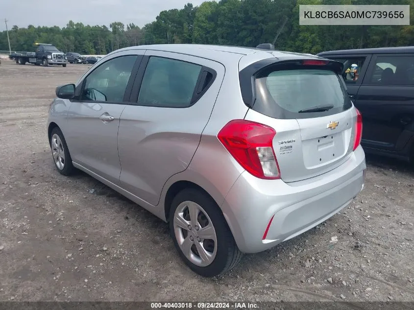 2021 Chevrolet Spark Fwd Ls Automatic VIN: KL8CB6SA0MC739656 Lot: 40403018