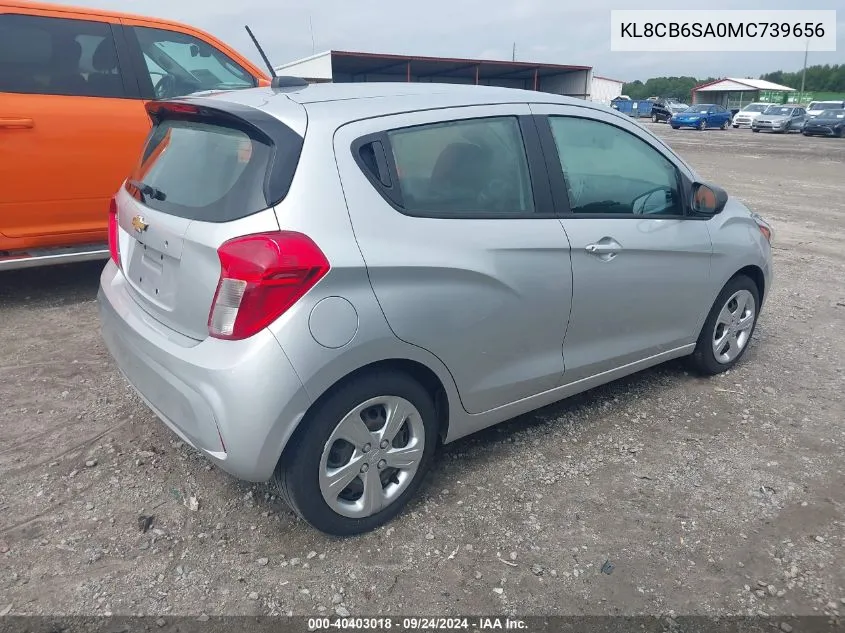 2021 Chevrolet Spark Fwd Ls Automatic VIN: KL8CB6SA0MC739656 Lot: 40403018