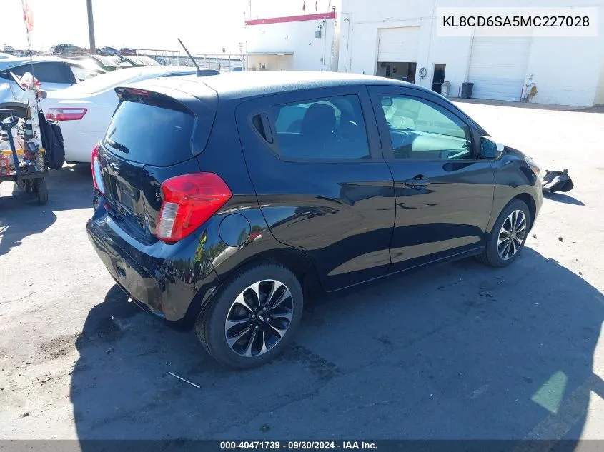 2021 Chevrolet Spark Fwd 1Lt Automatic VIN: KL8CD6SA5MC227028 Lot: 40471739