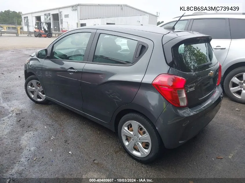 2021 Chevrolet Spark Fwd Ls Automatic VIN: KL8CB6SA3MC739439 Lot: 40480607