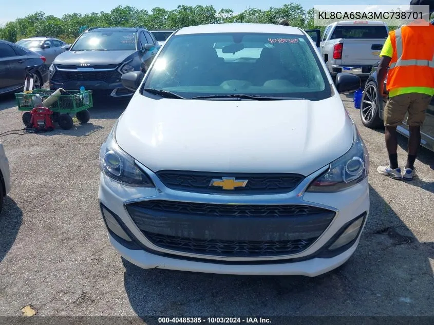 2021 Chevrolet Spark Fwd Ls Manual VIN: KL8CA6SA3MC738701 Lot: 40485385