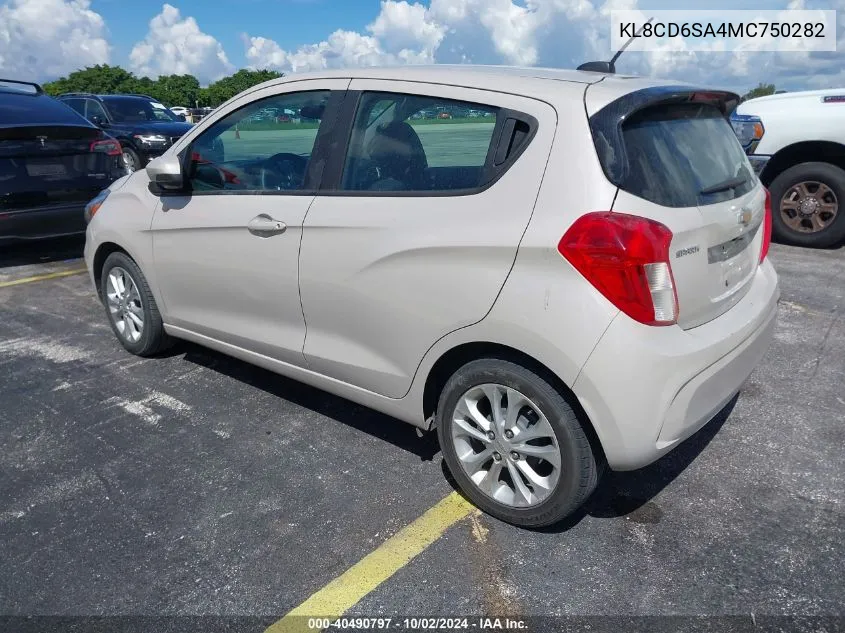 2021 Chevrolet Spark Fwd 1Lt Automatic VIN: KL8CD6SA4MC750282 Lot: 40490797