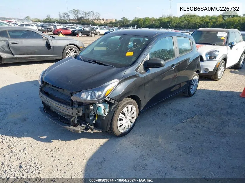 2021 Chevrolet Spark Fwd Ls Automatic VIN: KL8CB6SA0MC226732 Lot: 40509074