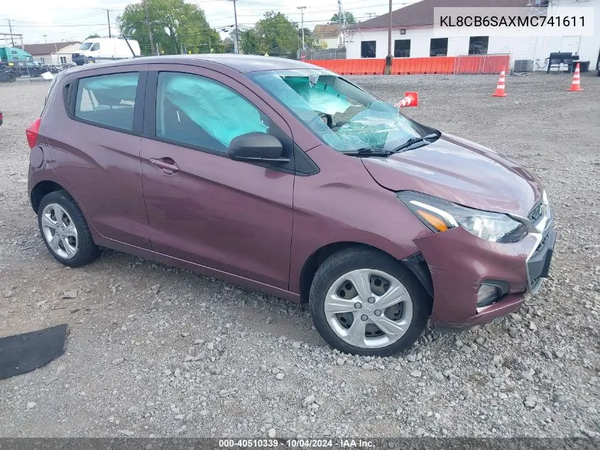 2021 Chevrolet Spark Fwd Ls Automatic VIN: KL8CB6SAXMC741611 Lot: 40510339