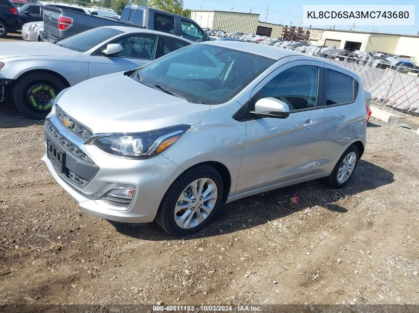 KL8CD6SA3MC743680 2021 Chevrolet Spark Fwd 1Lt Automatic