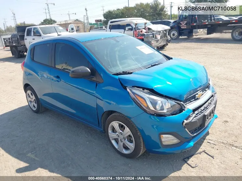 2021 Chevrolet Spark Ls VIN: KL8CB6SA0MC710058 Lot: 40560374