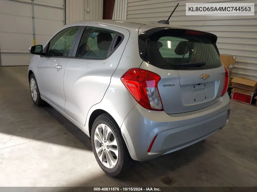 2021 Chevrolet Spark Fwd 1Lt Automatic VIN: KL8CD6SA4MC744563 Lot: 40611576