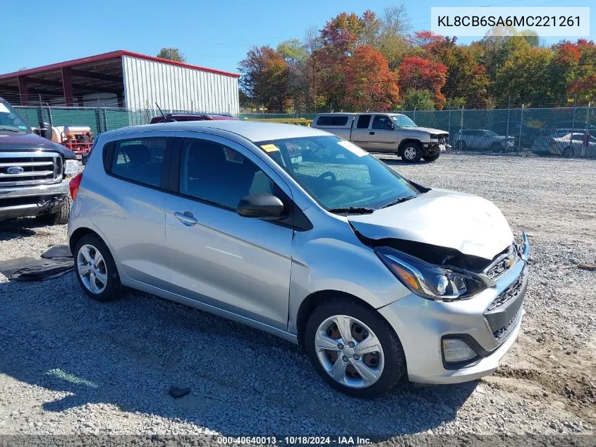 2021 Chevrolet Spark Fwd Ls Automatic VIN: KL8CB6SA6MC221261 Lot: 40640013