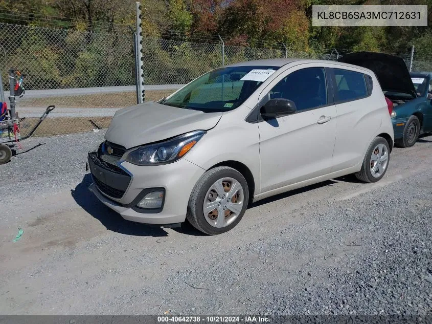 2021 Chevrolet Spark Fwd Ls Automatic VIN: KL8CB6SA3MC712631 Lot: 40642738