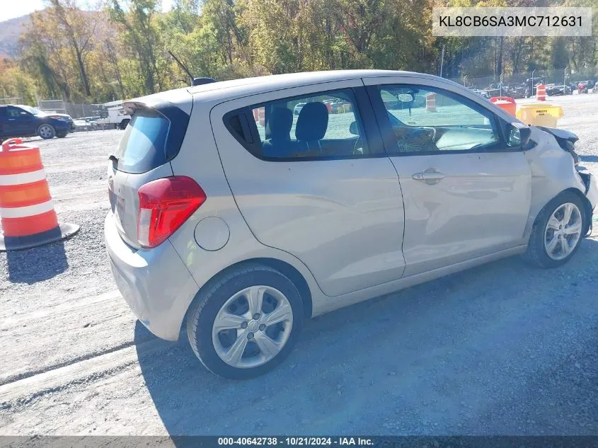 2021 Chevrolet Spark Fwd Ls Automatic VIN: KL8CB6SA3MC712631 Lot: 40642738