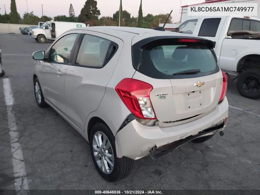 2021 Chevrolet Spark Fwd 1Lt Automatic VIN: KL8CD6SA1MC749977 Lot: 40648836