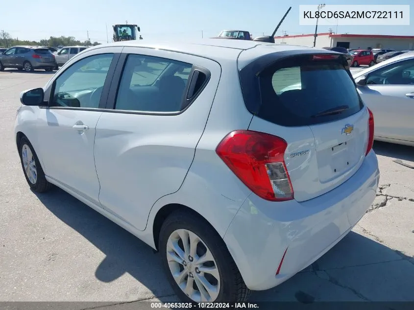 2021 Chevrolet Spark Fwd 1Lt Automatic VIN: KL8CD6SA2MC722111 Lot: 40653025