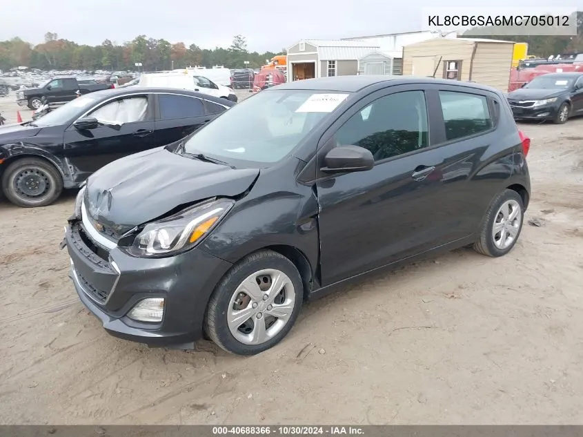 2021 Chevrolet Spark Fwd Ls Automatic VIN: KL8CB6SA6MC705012 Lot: 40688366