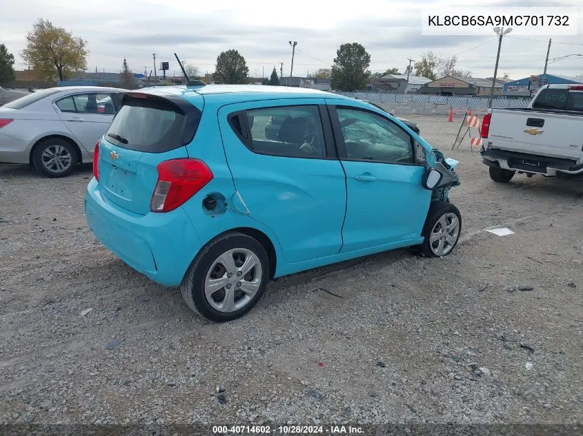 2021 Chevrolet Spark Fwd Ls Automatic VIN: KL8CB6SA9MC701732 Lot: 40714602