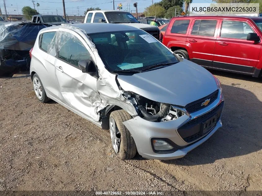 2021 Chevrolet Spark Fwd Ls Automatic VIN: KL8CB6SAXMC226303 Lot: 40729652