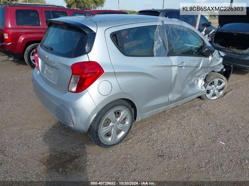 2021 Chevrolet Spark Fwd Ls Automatic VIN: KL8CB6SAXMC226303 Lot: 40729652