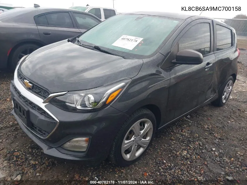 2021 Chevrolet Spark Fwd Ls Automatic VIN: KL8CB6SA9MC700158 Lot: 40782178