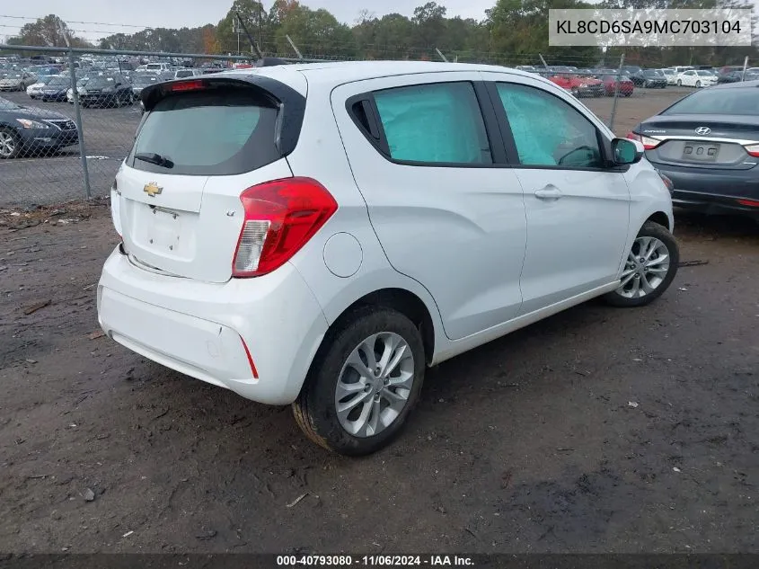 2021 Chevrolet Spark Fwd 1Lt Automatic VIN: KL8CD6SA9MC703104 Lot: 40793080