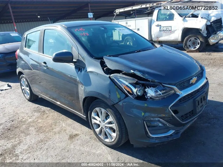 2021 Chevrolet Spark Fwd 1Lt Automatic VIN: KL8CD6SA0MC722852 Lot: 40824002