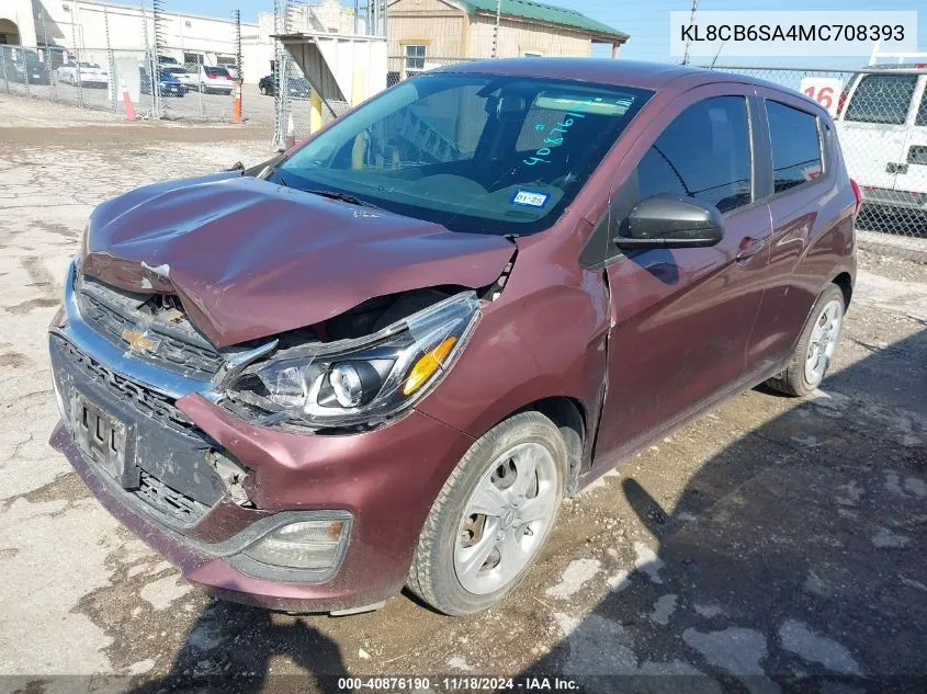 2021 Chevrolet Spark Ls VIN: KL8CB6SA4MC708393 Lot: 40876190