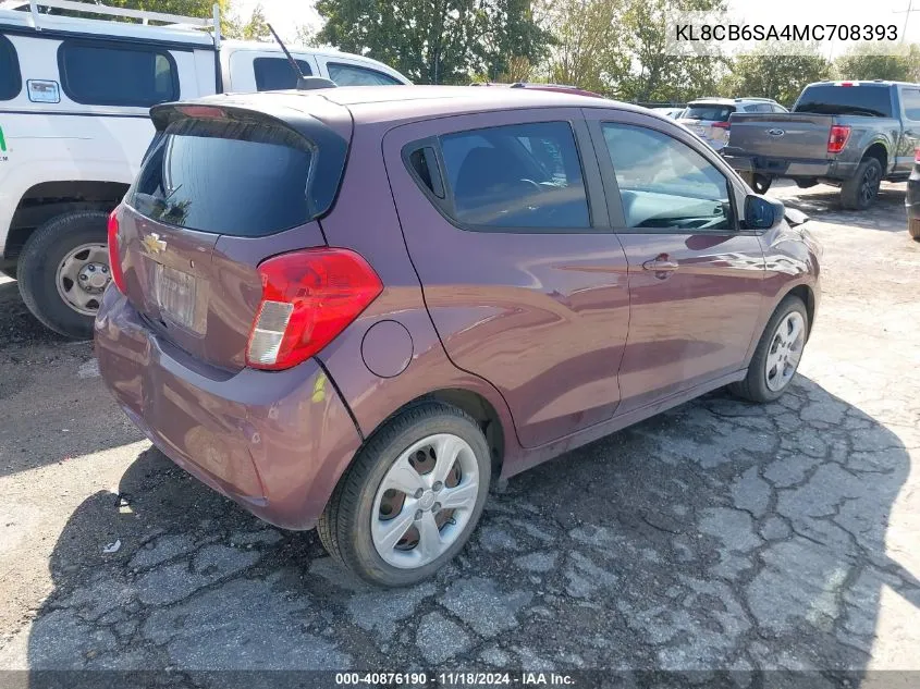 2021 Chevrolet Spark Ls VIN: KL8CB6SA4MC708393 Lot: 40876190