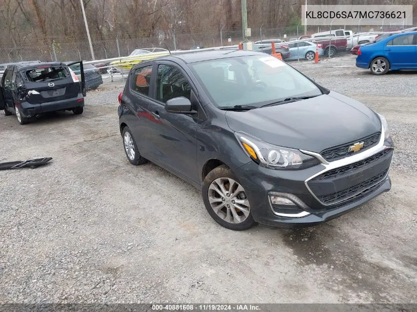 2021 Chevrolet Spark Fwd 1Lt Automatic VIN: KL8CD6SA7MC736621 Lot: 40881608