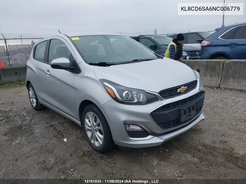 2022 Chevrolet Spark VIN: KL8CD6SA6NC006779 Lot: 12151033