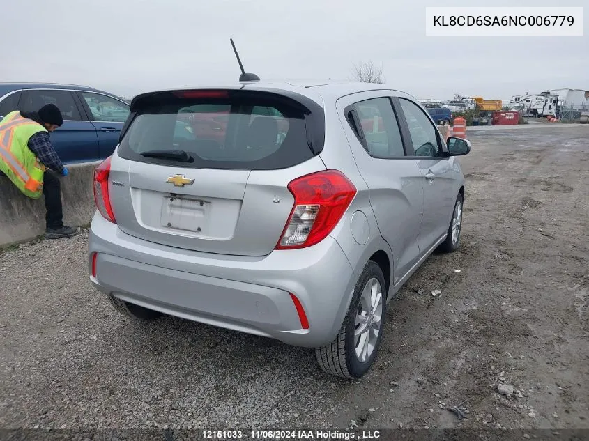 2022 Chevrolet Spark VIN: KL8CD6SA6NC006779 Lot: 12151033