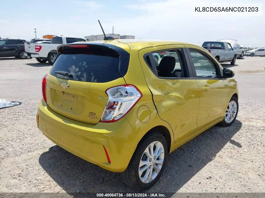 2022 Chevrolet Spark Fwd 1Lt Automatic VIN: KL8CD6SA6NC021203 Lot: 40064736