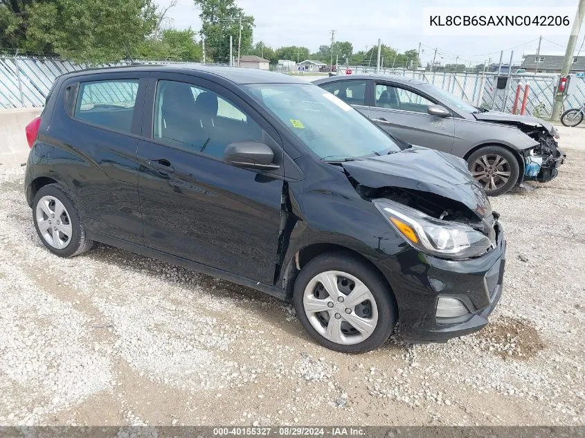 2022 Chevrolet Spark Fwd Ls Automatic VIN: KL8CB6SAXNC042206 Lot: 40155327