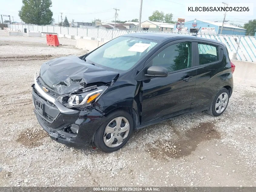 2022 Chevrolet Spark Fwd Ls Automatic VIN: KL8CB6SAXNC042206 Lot: 40155327