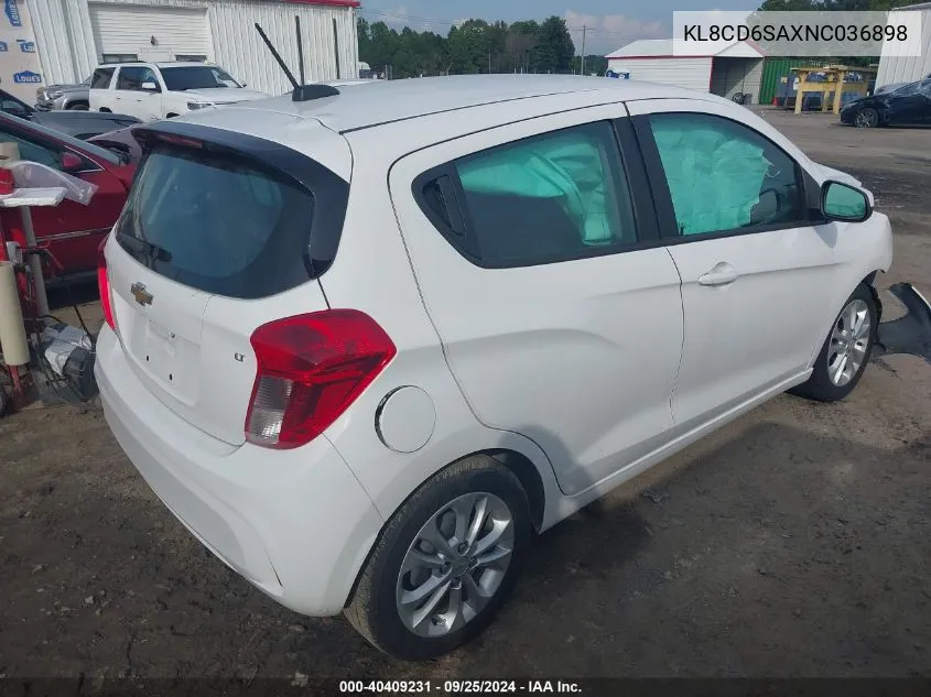 2022 Chevrolet Spark Fwd 1Lt Automatic VIN: KL8CD6SAXNC036898 Lot: 40409231