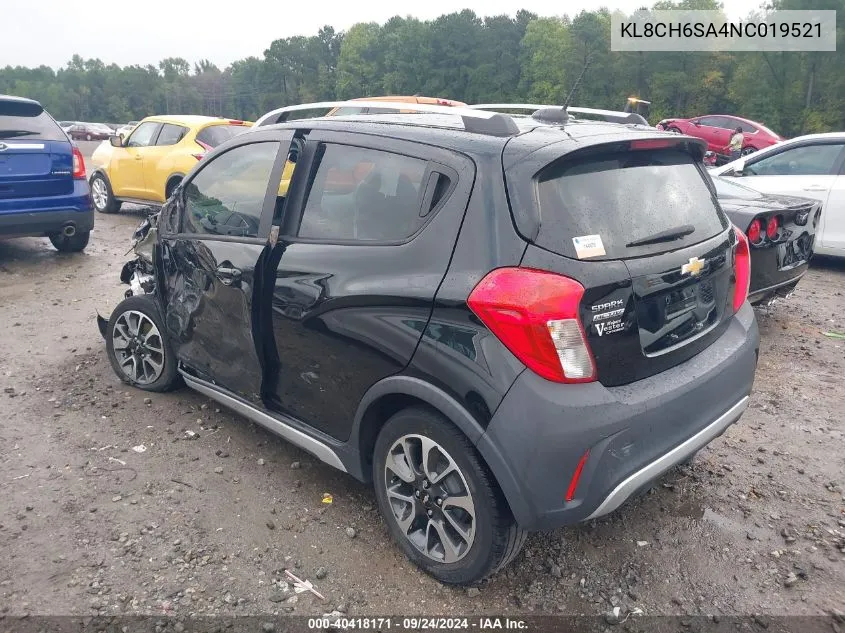 2022 Chevrolet Spark Activ VIN: KL8CH6SA4NC019521 Lot: 40418171