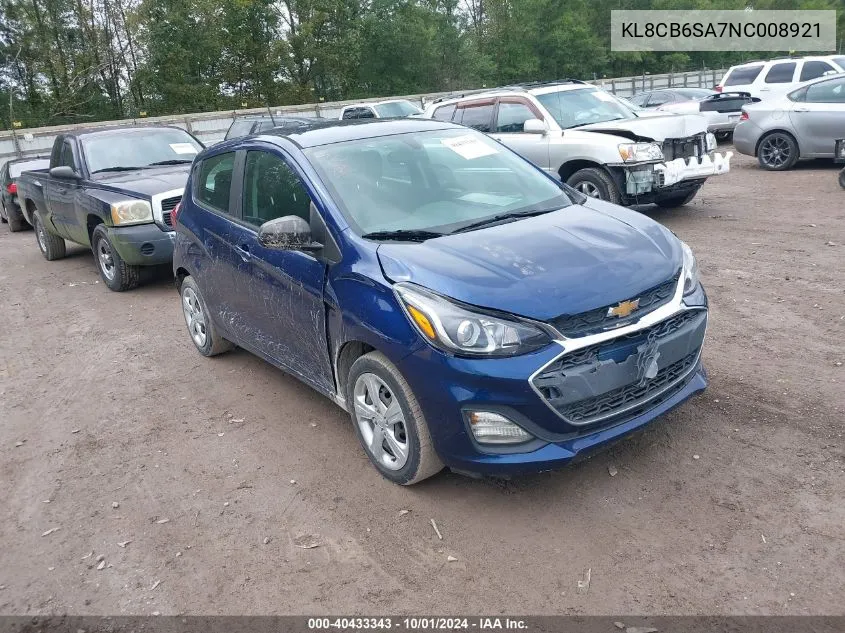 KL8CB6SA7NC008921 2022 Chevrolet Spark Fwd Ls Automatic