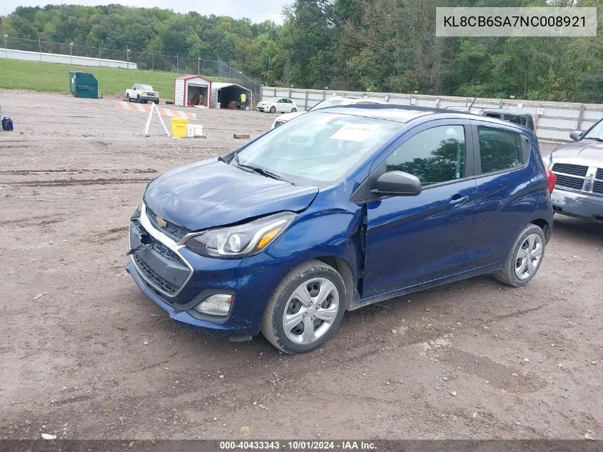 KL8CB6SA7NC008921 2022 Chevrolet Spark Fwd Ls Automatic