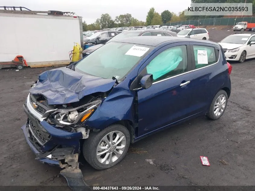 KL8CF6SA2NC035593 2022 Chevrolet Spark 2Lt