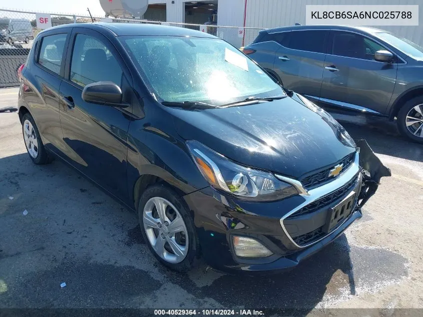 2022 Chevrolet Spark Fwd Ls Automatic VIN: KL8CB6SA6NC025788 Lot: 40529364