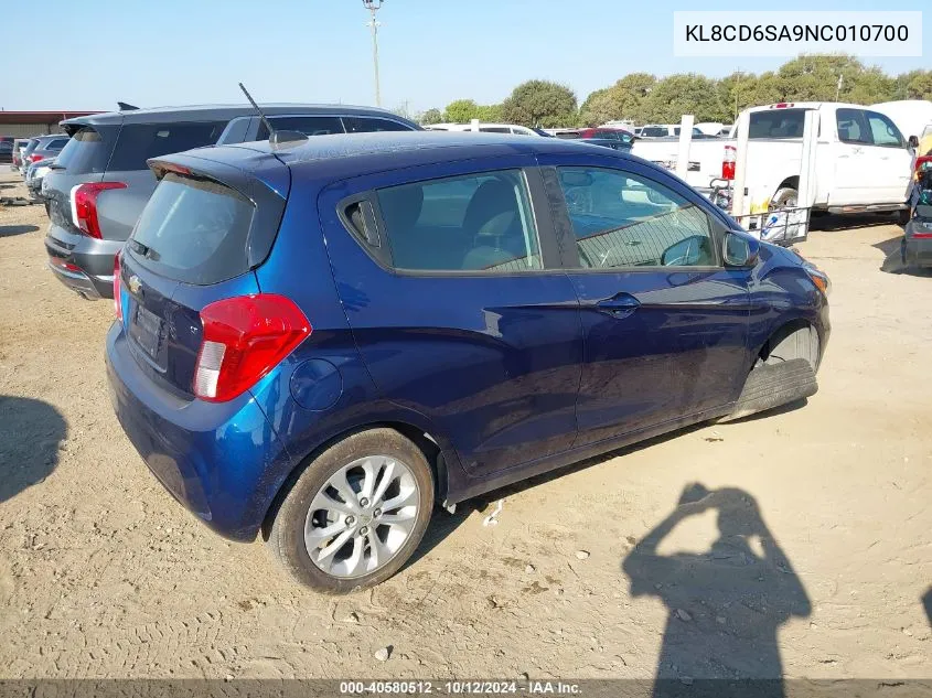 KL8CD6SA9NC010700 2022 Chevrolet Spark 1Lt