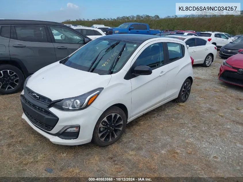 2022 Chevrolet Spark Fwd 1Lt Automatic VIN: KL8CD6SA9NC034267 Lot: 40583868