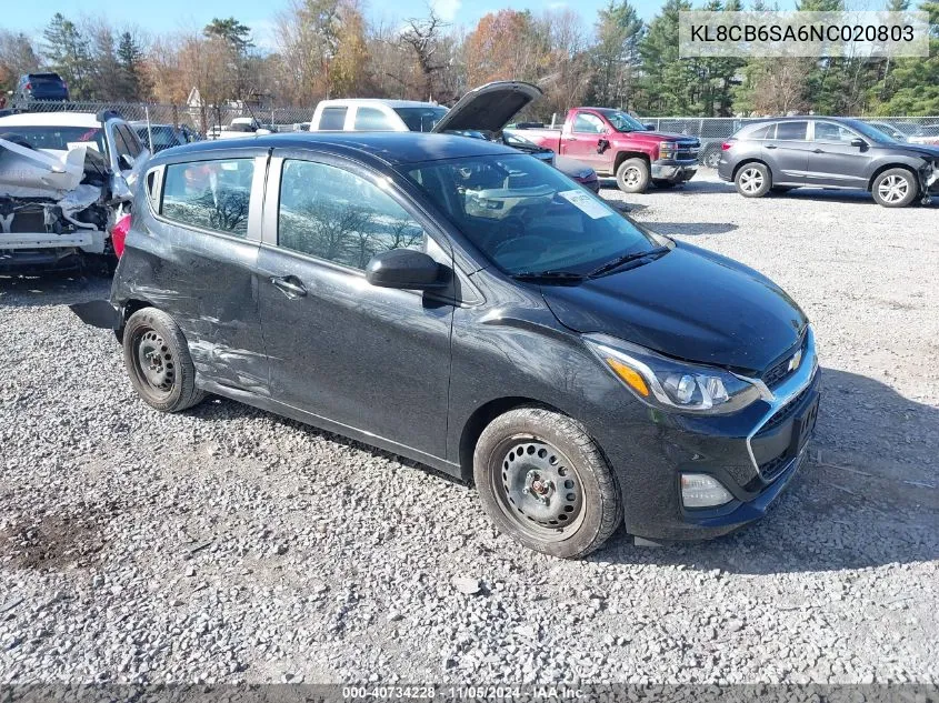 2022 Chevrolet Spark Fwd Ls Automatic VIN: KL8CB6SA6NC020803 Lot: 40734228